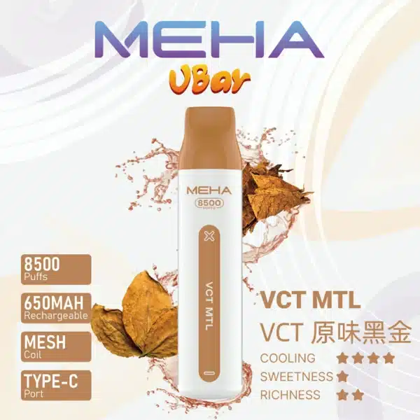 MEHA VBar魅嗨8500口小白條拋棄式電子煙｜大容量持久體驗
